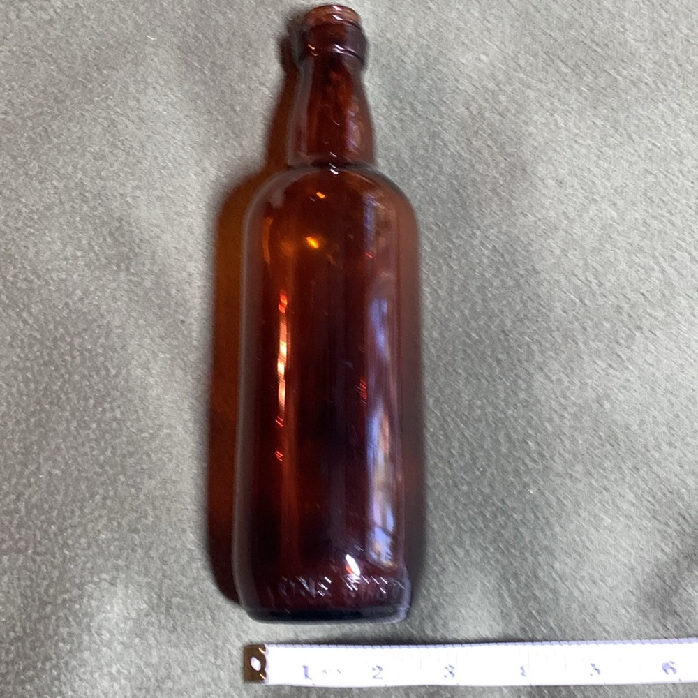 Vintage brown glass bottle. One pint. - Picture 2 of 8